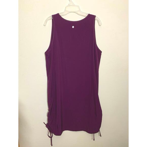 Z By Zella Mini Bodycon Dress Sz XL Purple Polyester Stretch Side Ruched Women - Picture 4 of 9
